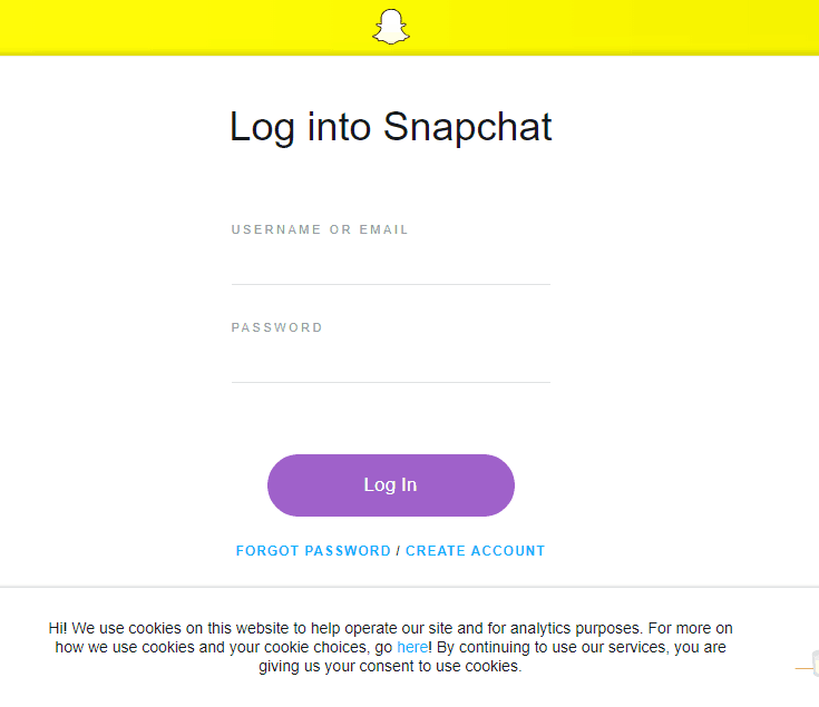 snapchat accounts username and password